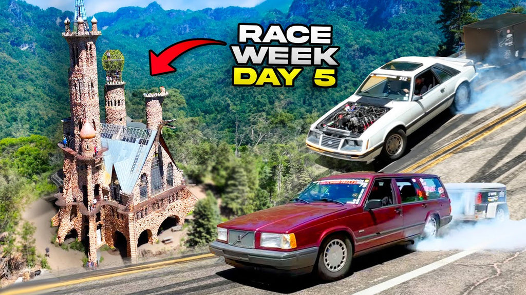 BURNOUT CASTLE: Racecar Party in the Mountains + TONS of CARNAGE! | Race Week Day 5