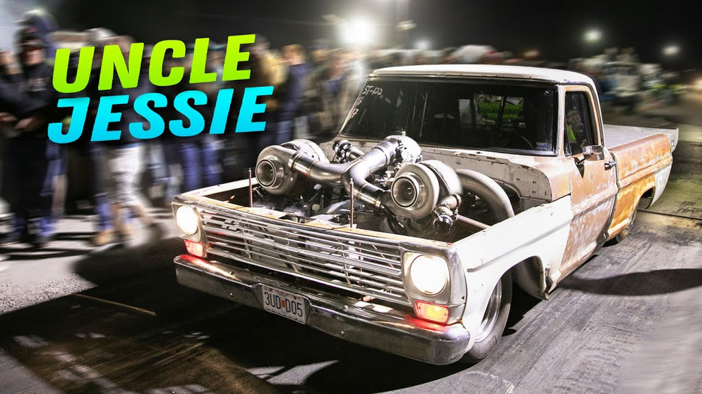 Old Ford Pickup with MASSIVE Twin Turbo Big Block setup (Uncle Jessie)