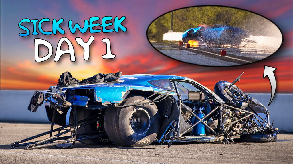 High speed rollover CRASH on the drag strip! | Sick Week Day 1