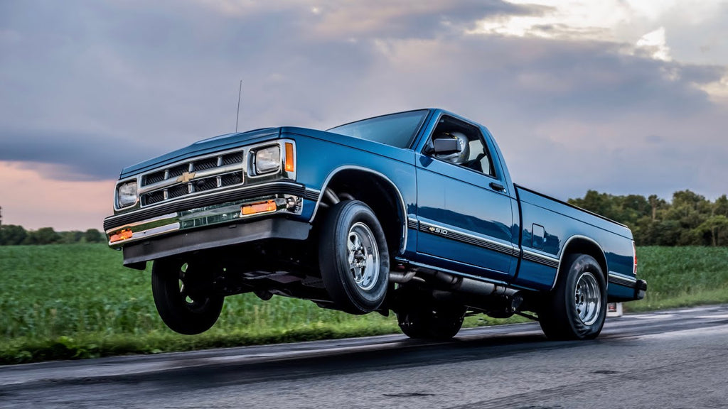 Brothers Truck Does NITROUS WHEELIES on the Street.